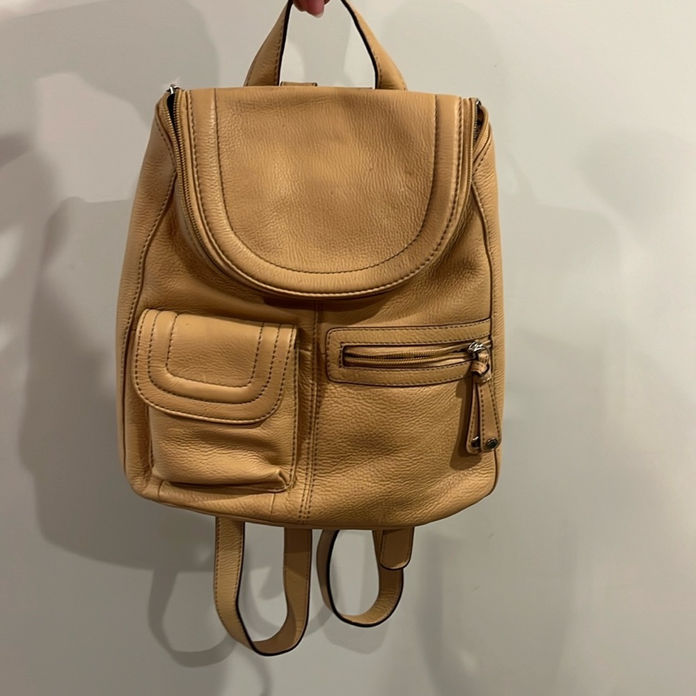 Leather back pack purse